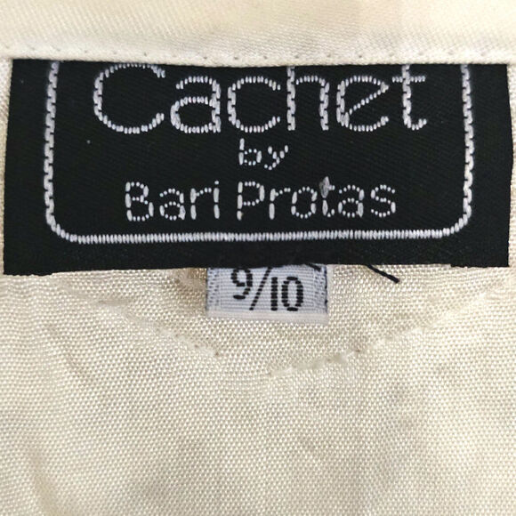 Cachet by Bari Protas Vintage Wedding Suit 9/10 Lace Jacket Skirt Ivory Classic - Picture 2 of 16